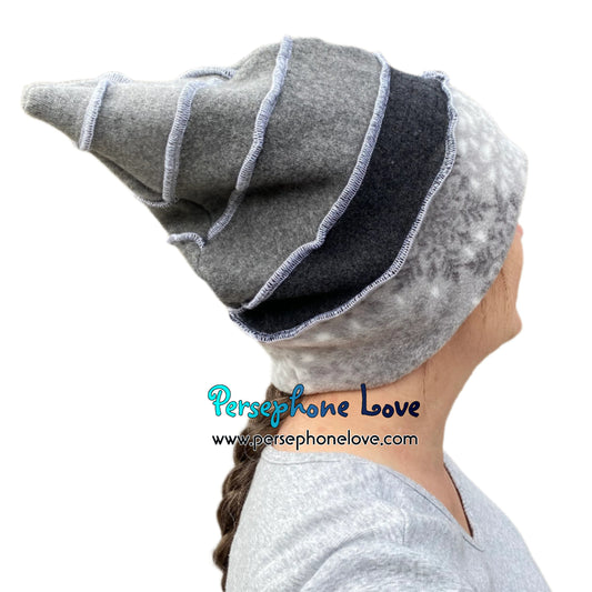 Katwise inspired 100% felted cashmere/fleece recycled sweater elf hat-1538