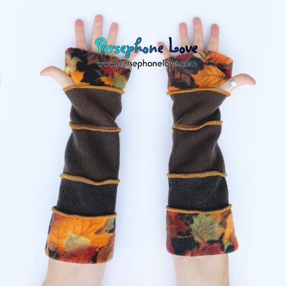 Katwise inspired needle-felted 100% cashmere upcycled sweater arm warmers -1736