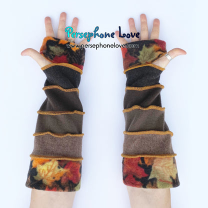 Katwise inspired needle-felted 100% cashmere upcycled sweater arm warmers -1738