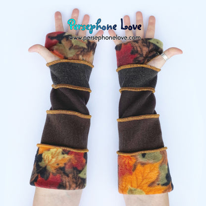 Katwise inspired needle-felted 100% cashmere upcycled sweater arm warmers -1741