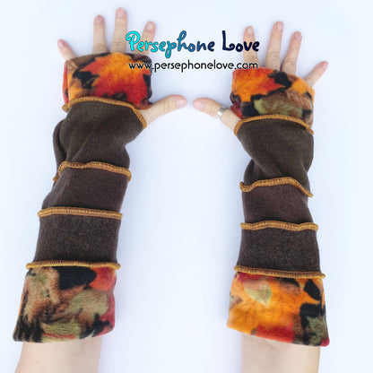 Katwise inspired needle-felted 100% cashmere upcycled sweater arm warmers -1742