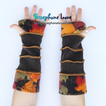 Katwise inspired needle-felted 100% cashmere upcycled sweater arm warmers -1744