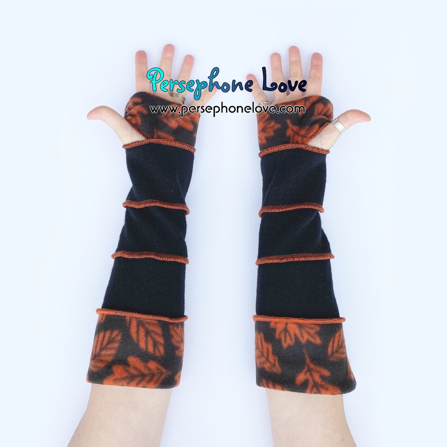 Katwise inspired needle-felted 100% cashmere upcycled sweater arm warmers -1750