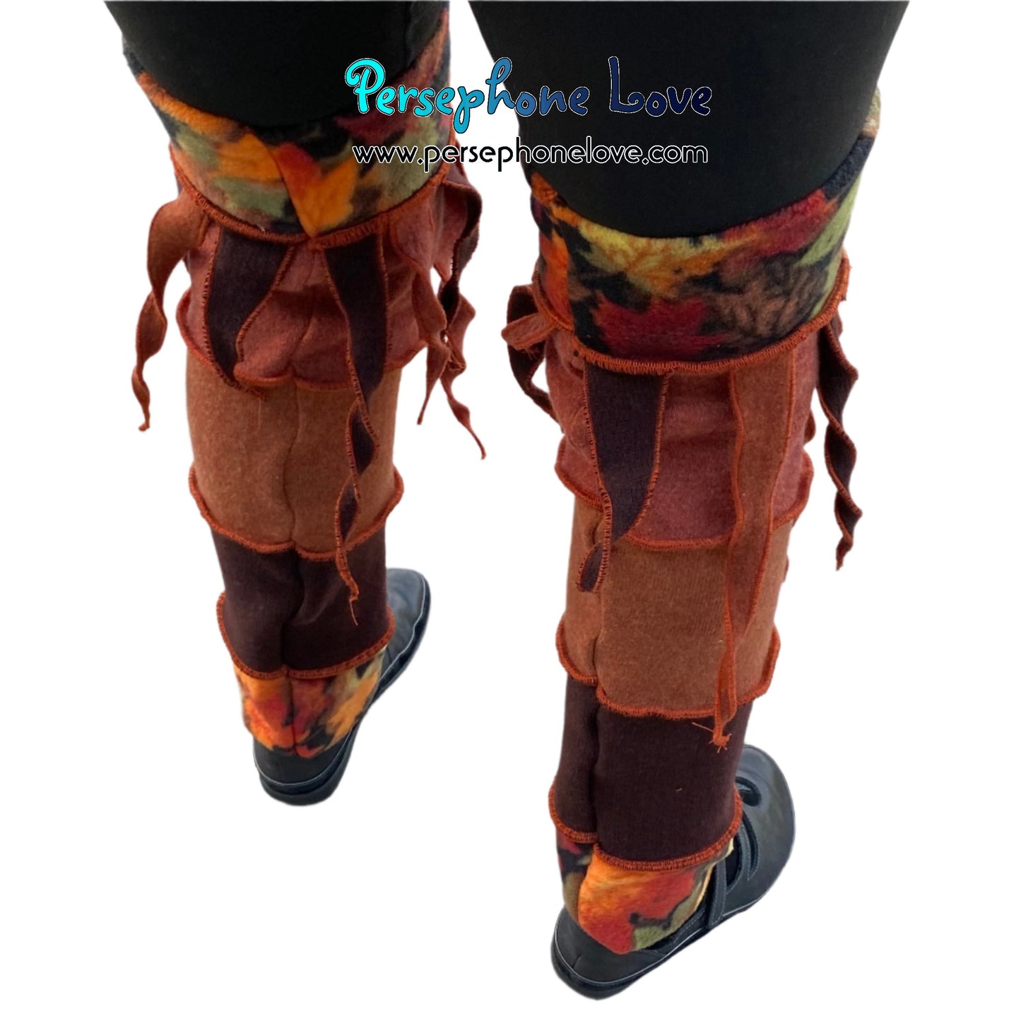 Katwise-inspired felted fall colors 100% cashmere leg warmers-1762