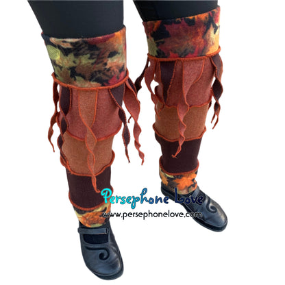 Katwise-inspired felted fall colors 100% cashmere leg warmers-1762