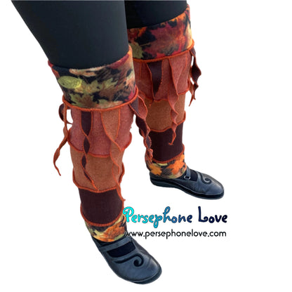 Katwise-inspired felted fall colors 100% cashmere leg warmers-1762