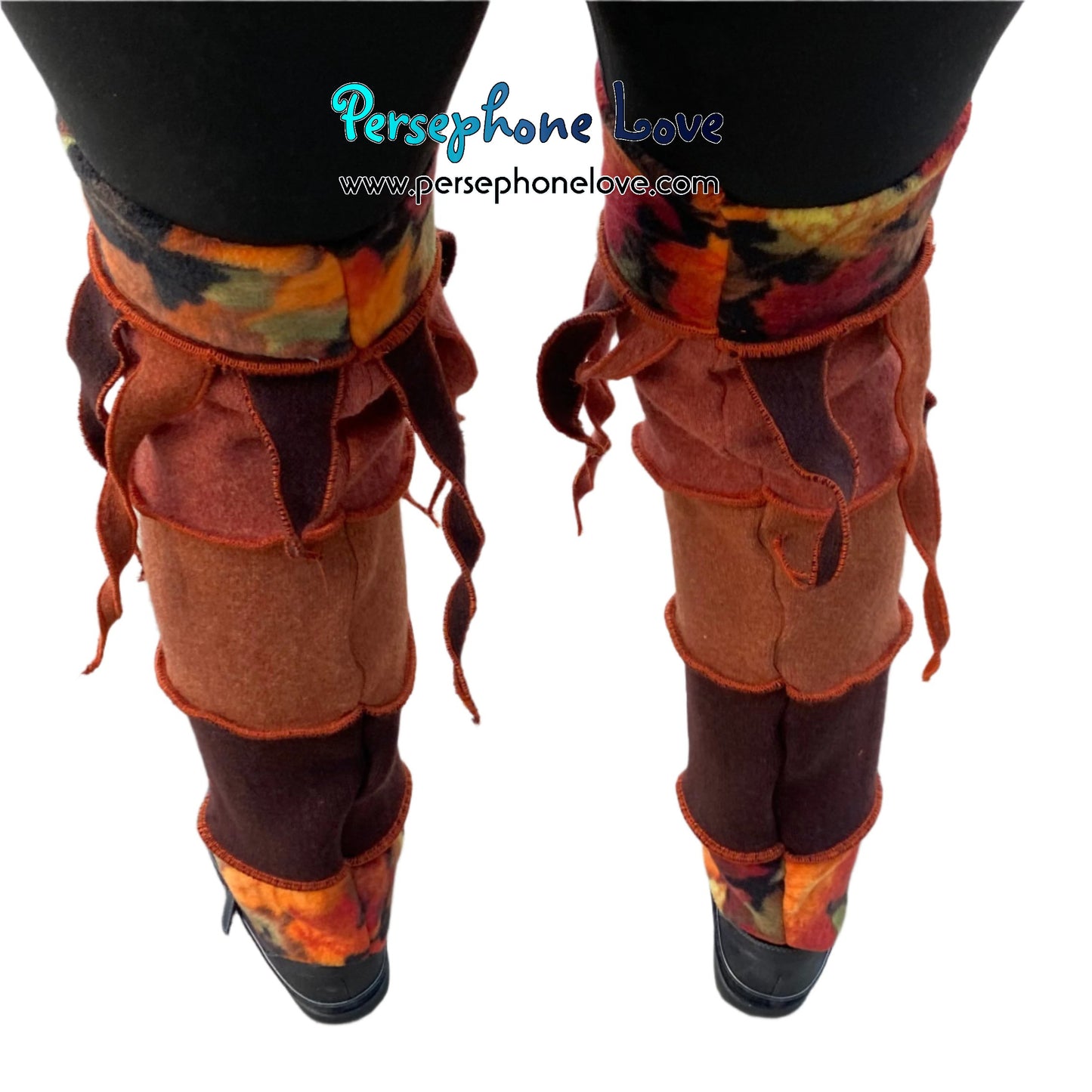 Katwise-inspired felted fall colors 100% cashmere leg warmers-1762