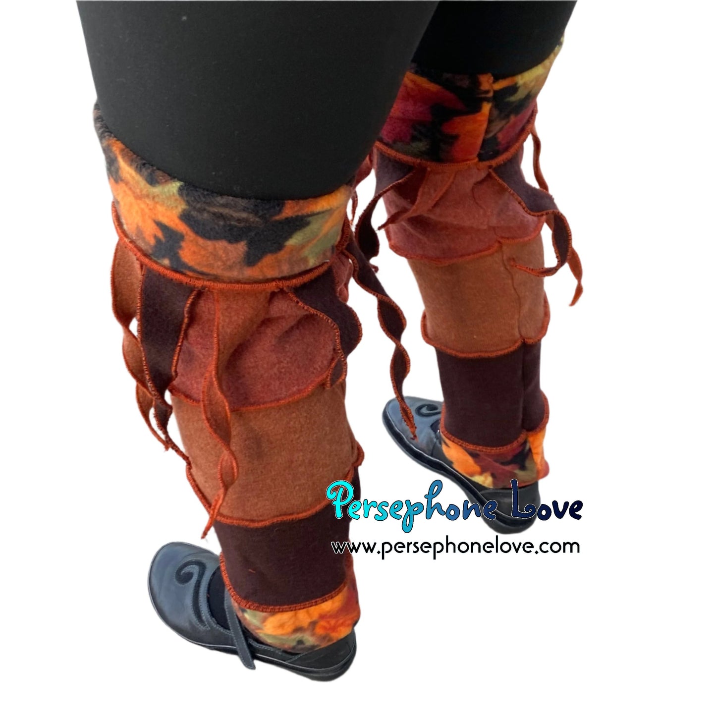 Katwise-inspired felted fall colors 100% cashmere leg warmers-1762