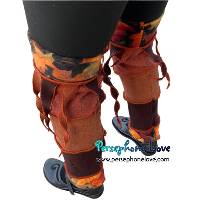 Katwise-inspired felted fall colors 100% cashmere leg warmers-1762