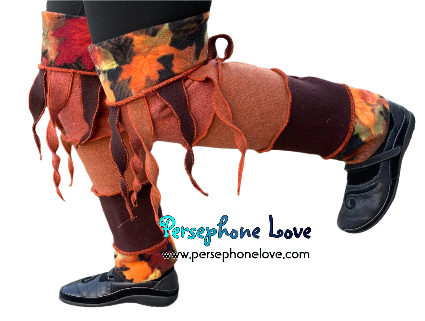 Katwise-inspired felted fall colors 100% cashmere leg warmers-1762