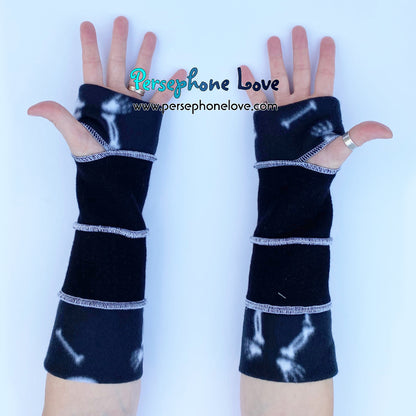 EXTRA SMALL Katwise inspired needle-felted 100% cashmere upcycled sweater arm warmers -1774