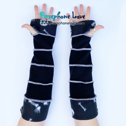 Katwise inspired needle-felted 100% cashmere upcycled sweater arm warmers -1777