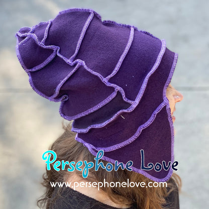 Katwise inspired purple 100% felted cashmere pixie elf hat-LARGE-1447